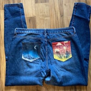 Hand painted jeans